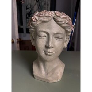Orchard Nursery Greek/Roman Style Female Bust Head Planter Pot Resin Lady